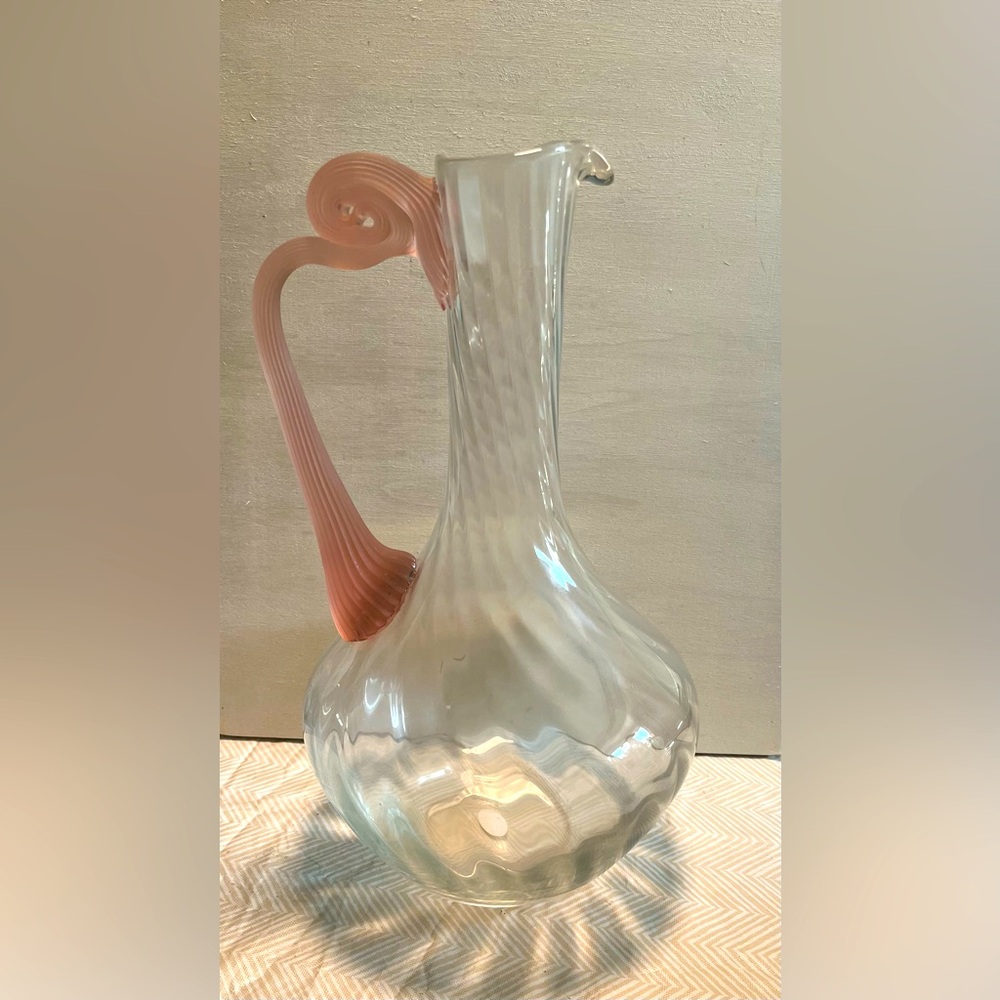 Valerie Frosted Pink & Clear Decanter